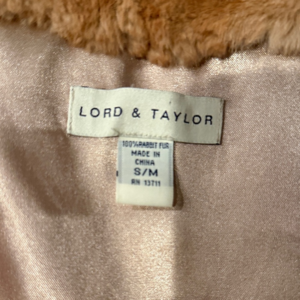 Lord & Taylor Rabbit Fur Vest Small - Picture 3 of 6